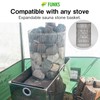 FUNKS Sauna Stone Basket Holder Cage Stoves Stainless (36cm)