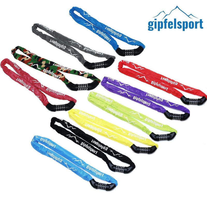 gipfelsport Bicycle Lock - Chain Lock with Numbers I Bicycle
