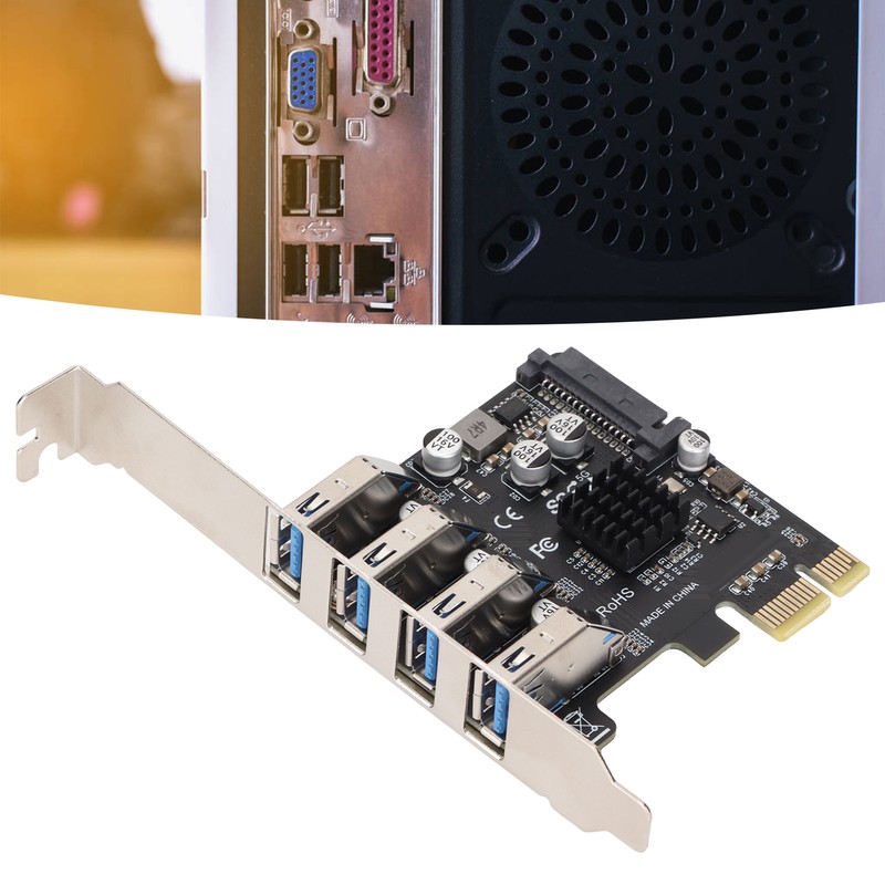 USB 3.0 PCIE Expansion Card PH64 2U/4U VL805 Chip 5Gbps