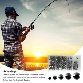 Lead Weights Fishing,Adjustable Bass Casting Weights - Fishing Weights, 5 Sizes Catfish Weights Sinkers, Lead Assortment for Versatile Fishing Experiences