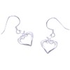 LocoMocoAloha Earrings, Hawaiian Jewelry, Heart Plumeria Hook, Genuine Jewelry