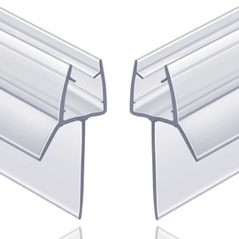 2-Pack Butecare Frameless Shower Door Bottom Seal with Long Sweep for Glass Doors – Stop Shower Leaks and Create a Water Barrier (1/2” x 36”)