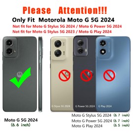 KEYUJIE for Moto G 5G 2024 Case,with HD Screen Protector,[Slide Camera Cover],Military Grade Rugged Drop Protective Case with Magnetic Shockproof Kickstand for Moto G 5G 2024 (Purple)