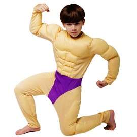 Boy's Muscle Jumpsuit Costume (10-12Y)
