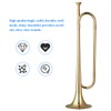 Brass C Bugle Call Gold-Plated Trumpet Cavalry Horn with Mouthpiece