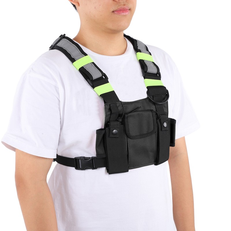 Multifunctional Nylon Waterproof Chest Bag Reflective Safety Tooling Vest for
