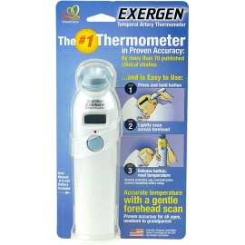 Exergen Smart Glow Thermometer Memory Silent Mode Fever Check for Infants Adults