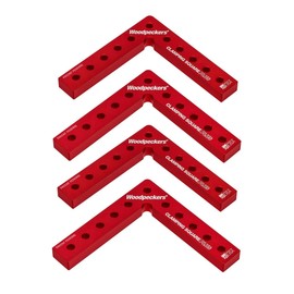 Woodpeckers Clamping Squares Plus, 4 Pack CSP Squares, 6.75 Inch Long Aluminum 90-Degree Corner Clamps for Woodworking, USA Made
