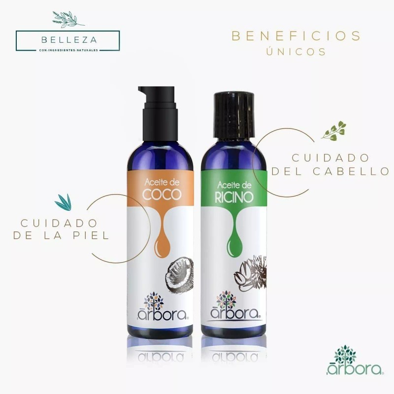 Arbora Kit Hidratantes Piel Cabello Y Uñas Almendra + Ricino