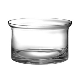 Barski - Handmade - Glass - Thick Flair Salad Bowl - Clear - 10" D (10 Inches Diameter) - Made in Europe