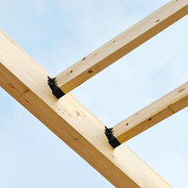 24PCS 2x6 Joist Hanger,Hurricane Ties,Black Powder Coating Joist Brackets for Rafters Tie Brackets…