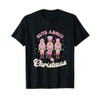 Groovy Retro Nuts About Christmas Pink Nutcracker T-Shirt