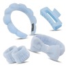 5 Pcs Diademas De Pelo Y Muñequeras Horquilla Maquillaje Spa