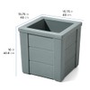 Step2 Lakewood Square Planter, Large Planters for Outdoor Plants, Gardening