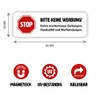 Magnetic Sign "Bitte keine Werbung!" in White for Your Letterbox