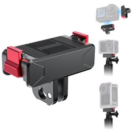 XHEKITS Magnetic Adapter Mount for DJI Osmo Action 5 Pro/4/3,Quick-Release Adapter Expansion Mount with 1/4" Screw Hole & Two-Claw Interface for Selfie Sticks,Tripod,Vlogging Accessories