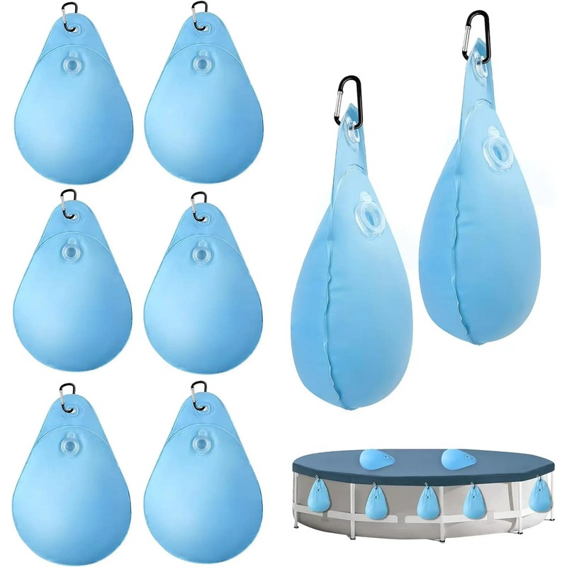 ShineTrip Fillable Pool Cover Weight Bag with Hook, PVC Winter