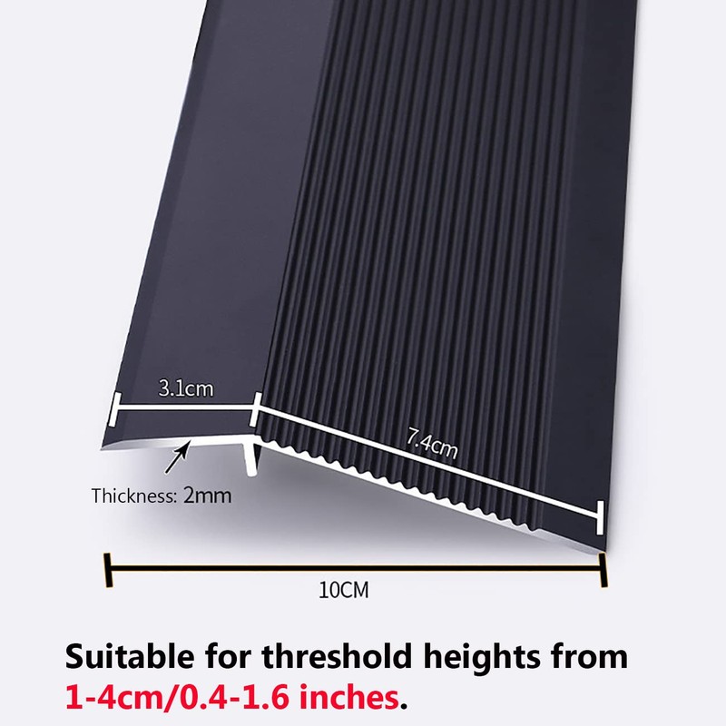 Wheelchair Ramp Non-Slip Threshold Strip Door Floor Transition Strip Metal