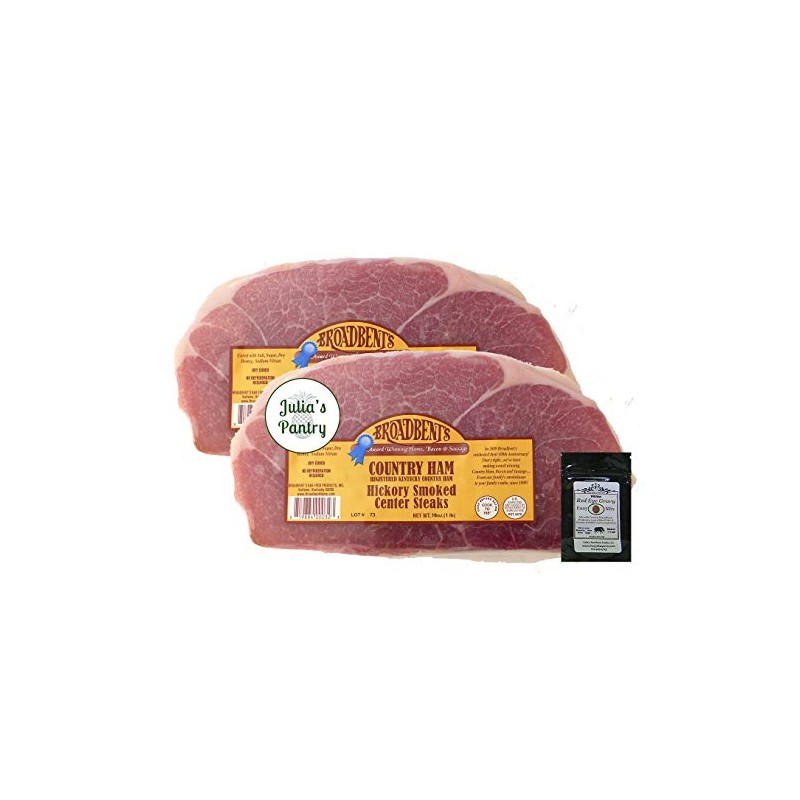 Julia's Pantry Premium Cured Country Ham Hickory Smoked Center Steaks