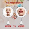 makeup mirror LED Lighted, 10X Magnifying Vanity Mirror with 360