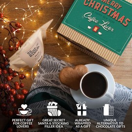 Christmas Coffee Gifts for Men & Women - 5 of the World's Finest Single Estate Specialty & Organic Coffees | Perfect Secret Santa Gift Set Idea for Him & Her | Brew & Enjoy Anytime, Anywhere