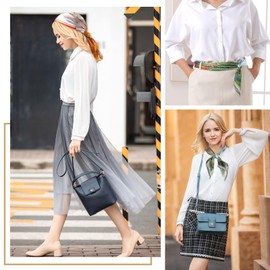 Bezioner Silk Scarf 100% Mulberry Silk Scarf Women's Silk Scarf Hair 68 x 68 cm Bandana Neckerchief Square Head Scarf Girls, multicoloured