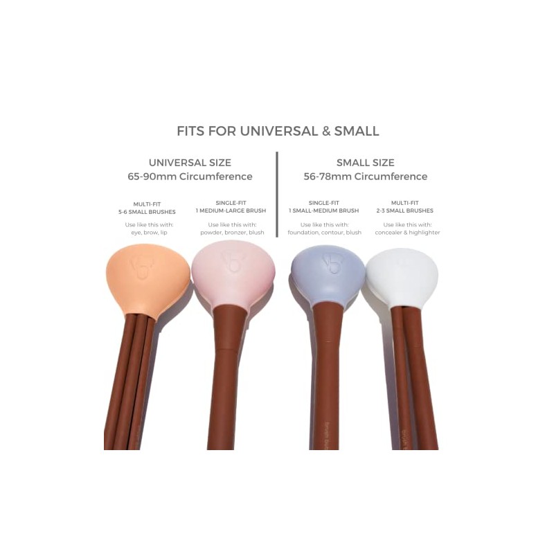 Fundas de silicona pequeñas para brochas de maquillaje para viajes