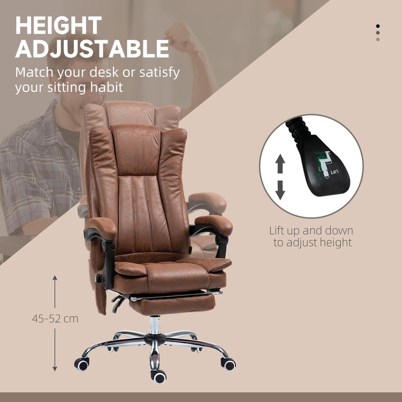 Vinsetto 6 Point Vibration Massage Office Chair, High Back Computer