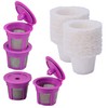 Haetyly 4 Pack Reusable K Cup Coffee Pods with 100
