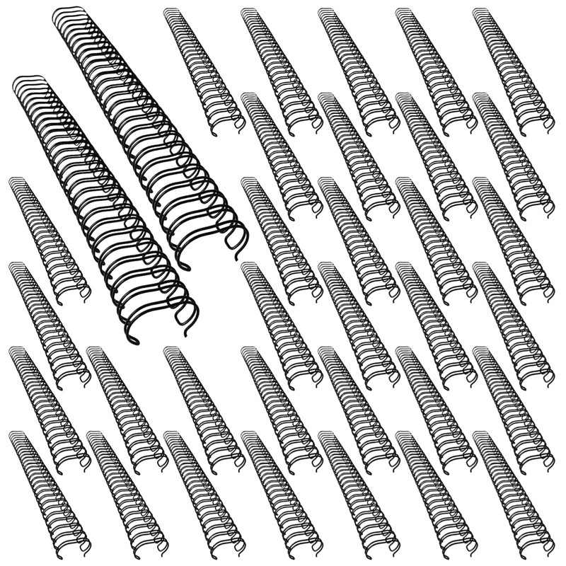 100 Pcs Wire Binding Spines, 3/8 Inch Double Loop Wire