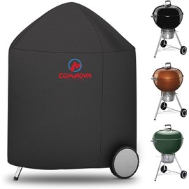 Comnova Charcoal Kettle BBQ Cover - 7153 Grill Cover for Weber 26 Inch Original Kettle Charcoal Grill, 600D Heavy Duty & Waterproof Cover for 26 Inch Weber, Cuisinart and Char-Griller Charcoal Grill