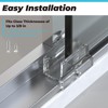 Clear Acrylic Sliding Shower Door Bottom Guide with Screw fits