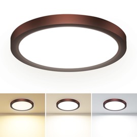 hepside 1PACK LED Flush Mount Ceiling Light, 3CCT Selectable 3000K-4000K-6500K & 100W Equivalent Modern Kitchen Recessed Ceiling Lamp 15W 1500Lm 7.5 Inch for Bathroom Closet Laundry Bedroom