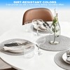 20cm Round Placemats Set of 4,Grey Cotton Dinner Table Mats