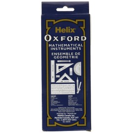 Maped Z38XH0 Helix Oxford 10 Piece Math Set, Compass, 6" Ruler, Protractor, and More