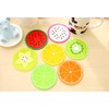 Kinteshun Silicon Drink Coaster,Heat-Insulated Non Slip Fruit Slice Drink Cup
