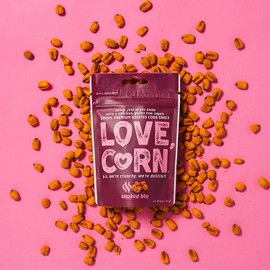LOVE CORN: Barbecue (BBQ) | Crunchy Corn - Gluten-Free - Plant Based & Vegan - Healthy Snack - Sugar Free - Low Calorie - Non GMO - (Box of 10 bags, 1.6oz each)