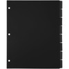 8 Tab Black Binder Dividers for 3 Ring Binders 8.5