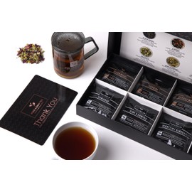 Pure And Easy Tea, Loose Leaf Tea Sampler Gift Box, 30 Count, 100% Natural Gourmet Tea Collection, Tea Lovers Variety Set, 10 Assorted Handcrafted Tea Blends, Makes 60 Cups