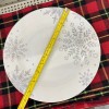Royal Norfolk 2-Royal Norfolk Holiday Winter Silver Snowflake Ceramic 10.5"