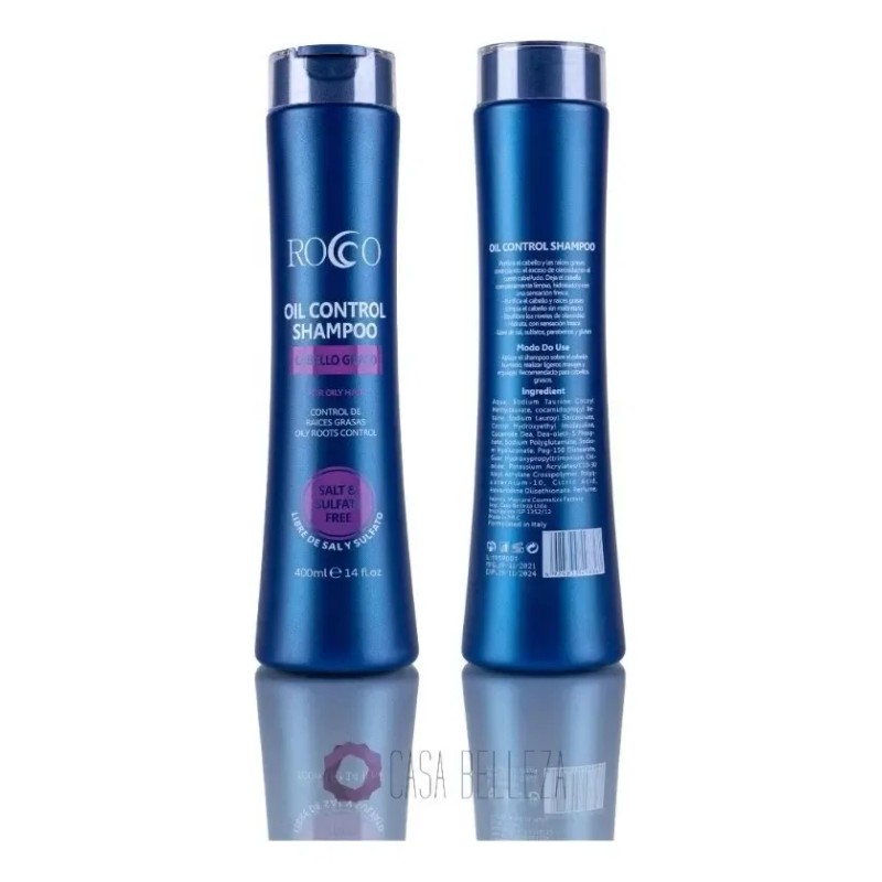 Rocco® Shampoo Oil Control Sin Sal Para Cabello Graso 400ml