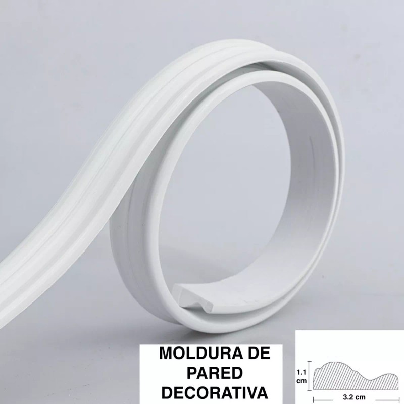 TENDER LIHOME Moldura Tira Decorativa Pared Autoadhesiva Marco Flexible 5m