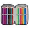 Idena, lightblue, Triple pencil case horse