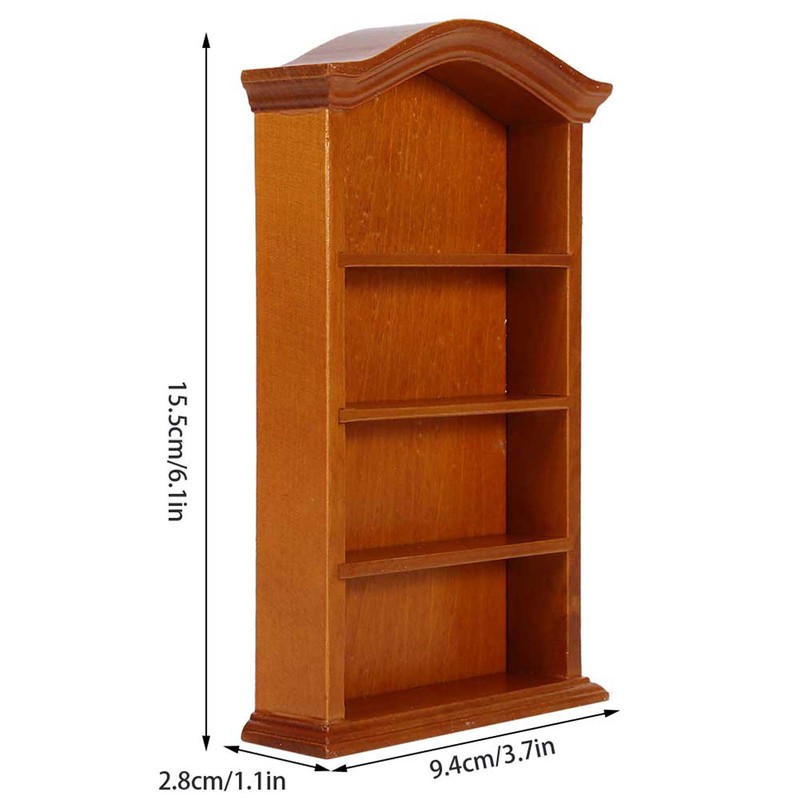 1:12 Dollhouse Miniature Furniture Wood Bookcase Bookshelf Cabinet Home Decor