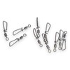 FISHIN ADDICT Snap Link Fishing Swivels, Barrel Interlock Clip Black