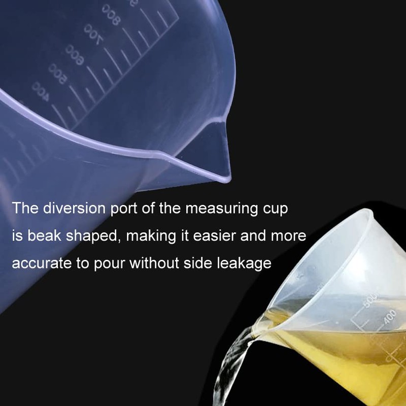 6 Pieces 1.69oz/50ml Plastic Measuring Cups Clear Measuring Cup Plastic