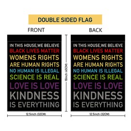 pingpi in This House, We Believe Small Garden Flag Vertical Double Sided 12.5 x 18 Inch Burlap Yard Outdoor Decor