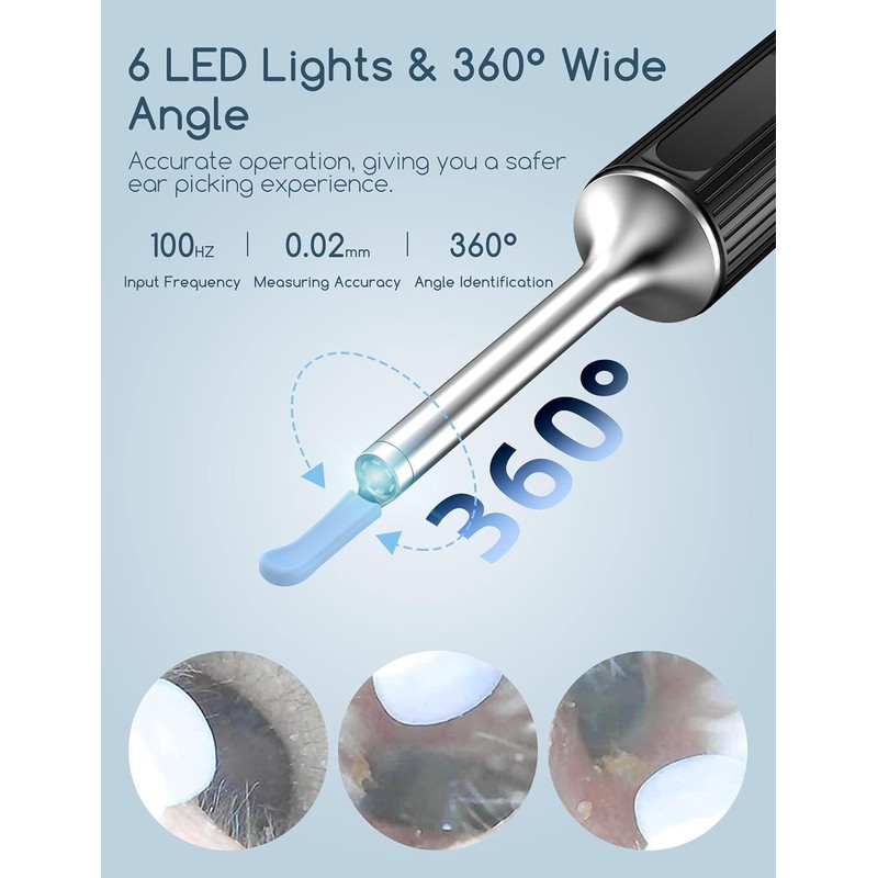 Qimic Ear Wax Removal, Ear Cleaner with Camera and Light,