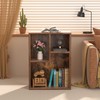 VECELO 3-Cube Small Bookshelf, Modern Bookcases with Shelves Height Up