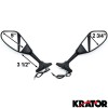 Krator Mirrors w/ Signals Black For Buell Thunderbolt S2 S3